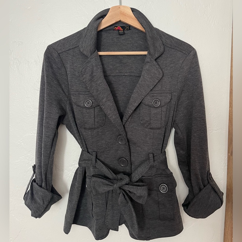 Forever 21 Gray Utility Jacket . Functional pockets. Size M . Y2K.